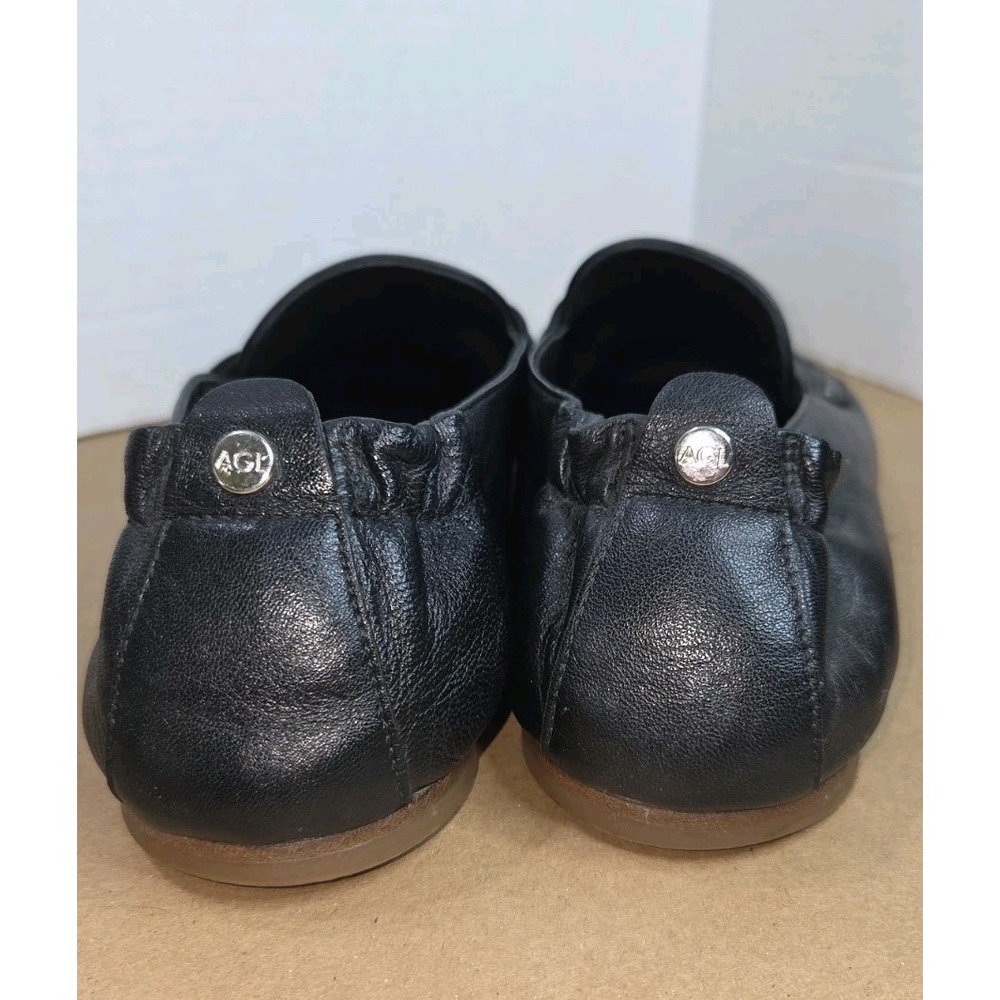 AGL Mara Black Leather Womens Casual Moccasins Shoes Size 39.5/ 9.5 - Picture 5 of 11